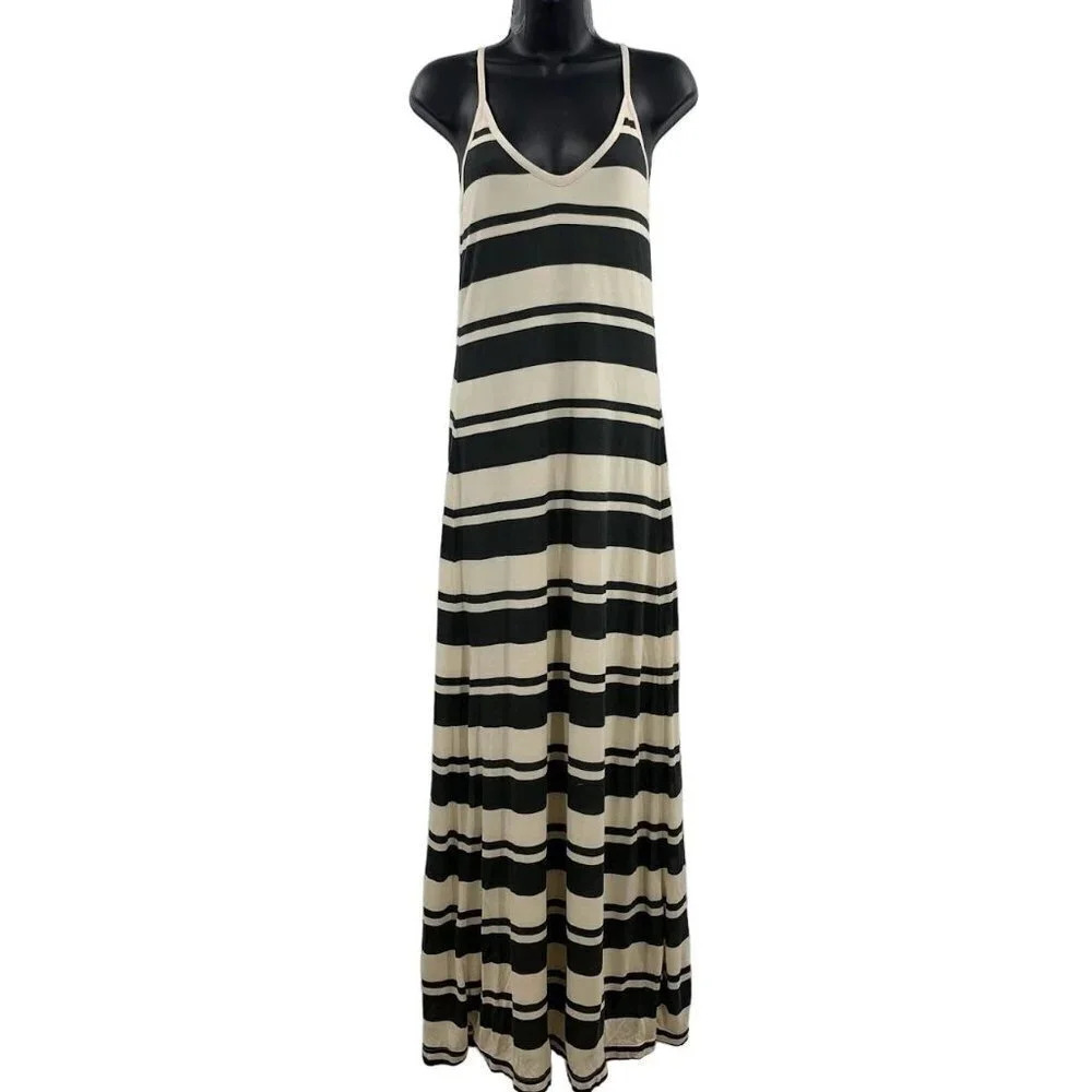 Club Monaco Womens Valeria Stripe Sleeveless Spaghetti Strap Knit Dress SZ 0 NWT